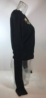 TSUMORI CHISATO Black Long Sleeve Beaded Cardigan Size 2