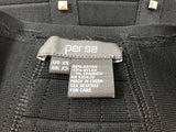 PERSE Black Zip Up Bandage Jacket w/ Studs Size XS