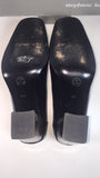 STEPHANE KELIAN Black Patent with Tortoise Buckle Block Heel With Box Size 7