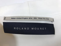 ROLAND MOURET White Long Sleeve Biker Jacket w/ Metal Detail