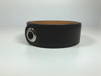 HERMES Dark Brown and Tan Reversible Leather Belt Size Large