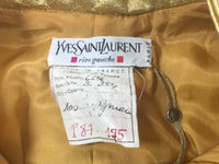 YVES SAINT LAURENT 1987 Metallic Gold Leather Bomber Jacket