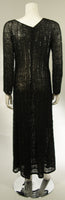 GIORGIO ARMANI Geometric Pattern Black Beaded Gown Size 44
