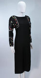 CHLOE 1980s Vintage Embellished Gown w/ Criss-Cross Back Size 4