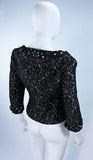 MOSCHINO Black and White Lace Jacket with Polka Dot Silk Size 8