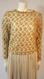 VINTAGE Gold and Chiffon Embellished 2 pc Gown