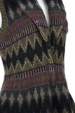 RALPH LAUREN Southwest Sweater Vest with Shawl Collar & Peplum