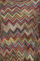 MISSONI Men's Circa 1990s Multicolor Chevron Zig Zag Sweater