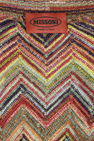 MISSONI Men's Circa 1990s Multicolor Chevron Zig Zag Sweater