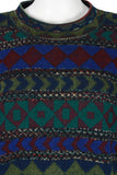 MISSONI Men's Circa 1990s Blue & Green Abstract Sweater