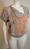 NORMA CANADA Handmade Knit Sweater with Snakeskin Inserts