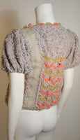 NORMA CANADA Handmade Knit Sweater with Snakeskin Inserts