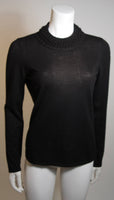 OSCAR DE LA RENTA Black Cashmere Sweater Large
