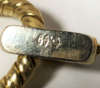 GOLD Textured Large Cable Link Bracelet 18 Karat Yellow Gold