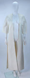 VINTAGE Satin Opera Coat with Daisy Applique Gown Size 6