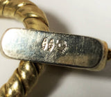 GOLD Textured Large Cable Link Bracelet 18 Karat Yellow Gold