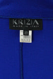KRIZIA 1980s Royal Blue Two-Way Zipper Wool Coat