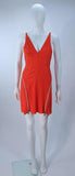 MONTANA BLU Orange Stretch Silk Zipper Dress with Open Back Size 2