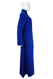 KRIZIA 1980s Royal Blue Two-Way Zipper Wool Coat