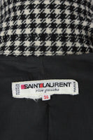 YVES SAINT LAURENT 1980s Rive Gauche Houndstooth Skirt Suit