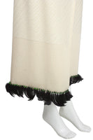 JOHN GALLIANO 1990s Knit Wrap Skirt with Beads and Feathers