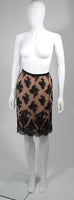 BILL BLASS Black Lace and Mesh Skirt Set Size 12-14