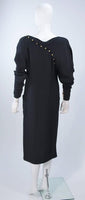 KARL LAGERFELD Circa 1980s Navy Silk Dress Size 38