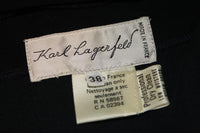 KARL LAGERFELD Circa 1980s Navy Silk Dress Size 38