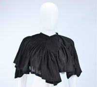 COMME DES GARÇONS Black Drape Pleated Blouse with Tie Size M