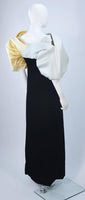 JACQUELINE DE RIBES Velvet Color Block Gown Size 2-4