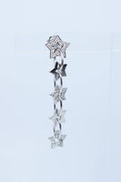 DIAMOND Dangle Star Earrings with 14 Karat White Gold