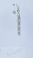 DIAMOND Dangle Star Earrings with 14 Karat White Gold