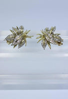 DIAMOND Starburst Earrings with 18 Karat Gold