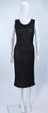 VINTAGE Circa 1960s Black Wool Cocktail Dress Size 6