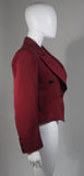 YVES SAINT LAURENT Rive Gauche Burgundy Jacket Size Small Medium