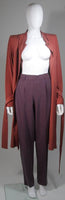 YVES SAINT LAURENT Mauve Silk Three Piece Pant Suit Size 38
