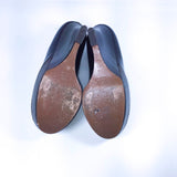 MARNI Plum Patent Leather Wooden Platform Wedge Closed Toe Shoe Size 6