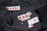 MARNI Blue Draped Stretch Knit Blouse & Short Set Size 38