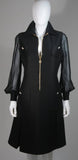 VINTAGE Circa 1970s Black Silk Dress, Rhinestones Size 8-10