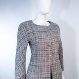 CHANEL Grey and Blue Skirt Suit Size 42