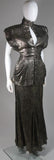 VICKY TIEL Gold Metallic with Black Ensemble Size Small