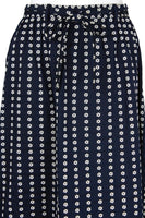 VALENTINO Boutique Circa 1960s Navy & White Floral Pattern Skirt