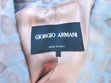 GIORGIO ARMANI Blue Animal Print Jacket w/ Gold Studs Size 42