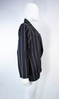 GIANNI VERSACE Black and Cream Striped Jacket Size 6