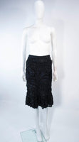 NAEEM KHAN 2 pc Black Beaded Skirt and Top Stretch Ensemble Size 8-10