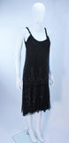 CARLOTA ALFARO Black Beaded Mesh Flapper Style Dress Size 4