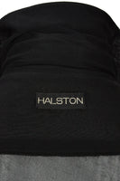 HALSTON 1970s Black Sheer Jersey Button Down Shirt