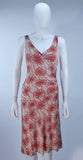 LIDA BADAY Pale Pink & Beige Light Weight Stretch Dress Size S