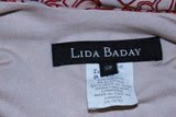 LIDA BADAY Pale Pink & Beige Light Weight Stretch Dress Size S