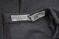 BRUNELLO CUCINELLO Black Stretch Shirt Dress Size L